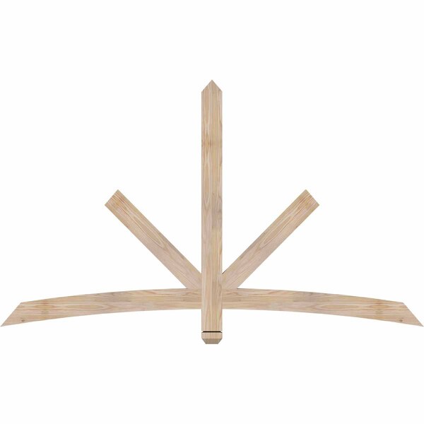 Ekena Millwork Alberta Smooth Timber Gable Bracket, Douglas Fir, 72"W x 42"H x 1 1/2"D x 3 1/2"F, 14/12 Pitch GBW072X42X0204ALB00SDF - main